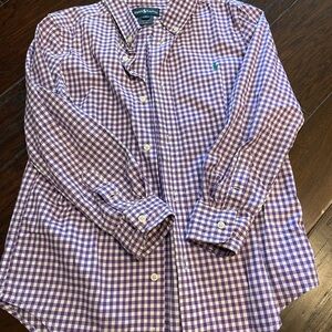 Polo Ralph Lauren Kids Purple Checkered Button Down Shirt
